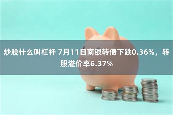 炒股什么叫杠杆 7月11日南银转债下跌0.36%，转股溢价率6.37%