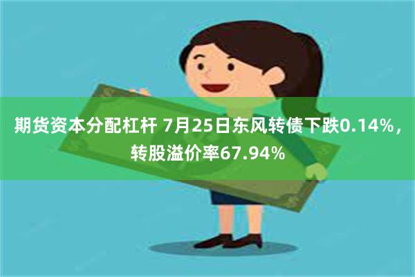 期货资本分配杠杆 7月25日东风转债下跌0.14%，转股溢价率67.94%